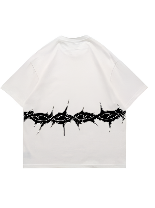 Edgy Barbed Wire Print Tee