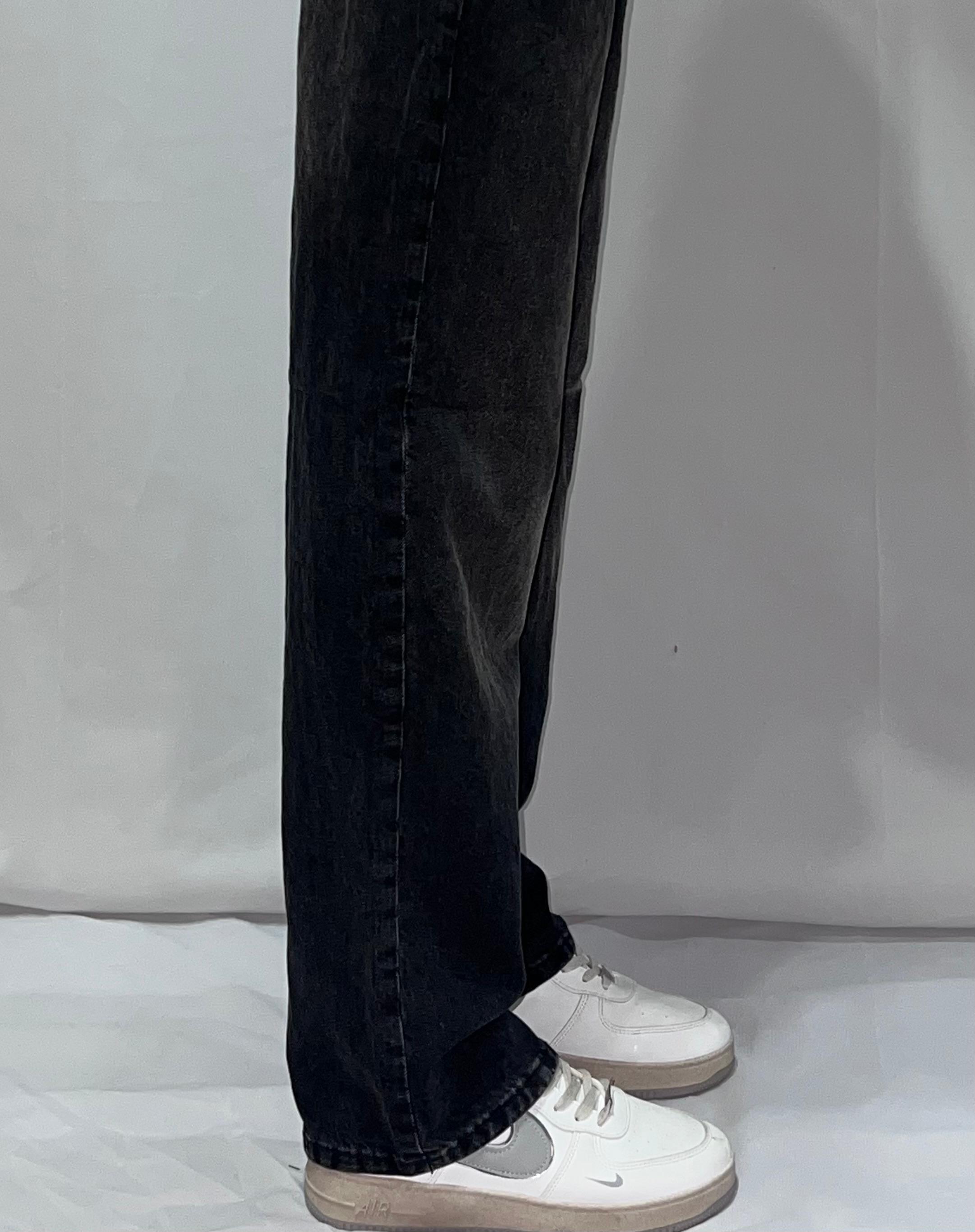 Washed Black Baggy Denim Jeans